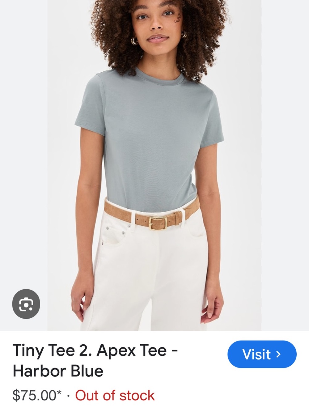 100% Cotton - Theory Short Sleeve Crewneck Tee in Gray